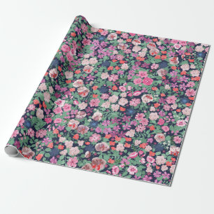 Frühlingsblumen Design. Nahtlose Blumenmuster. Pl Geschenkpapier