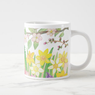 Frühlingsblumen, die Freude einladen Jumbo-Tasse