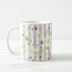 Frühlingsblumen Doodles zeichnend Kinder Kaffeetasse