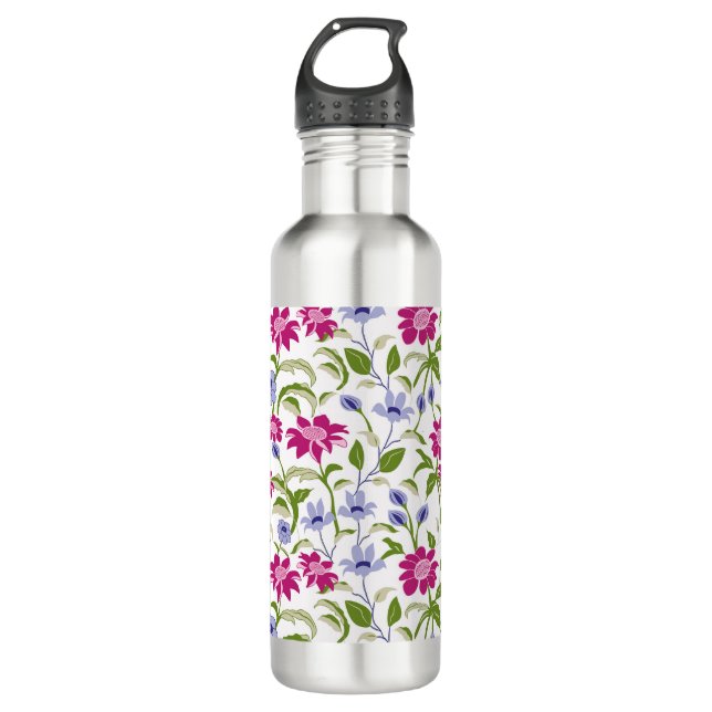 Frühlingsblumen Edelstahlflasche (Vorderseite)