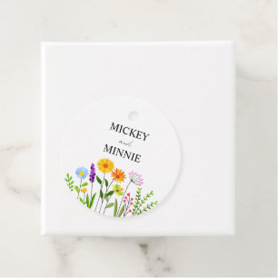 Frühlingsblumen elegante Hochzeit Geschenkanhänger
