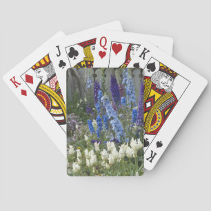 Frühlingsblumen entlang eines Gartenwegs, Georgia Spielkarten