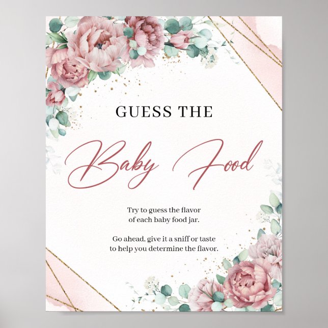 Frühlingsblumen errötende Rose Raten Sie die Baby  Poster (Vorne)
