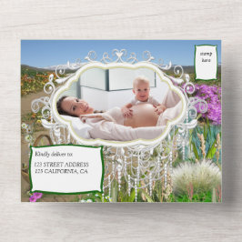 Frühlingsblumen & FAIRIEN Alles in einer Kinderdus All In One Einladung