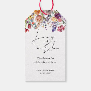 Frühlingsblumen Farbige Brautparty Liebe in Blüte Geschenkanhänger