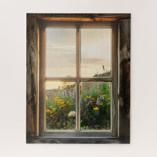 Frühlingsblumen Fensteransicht