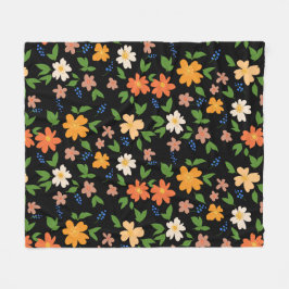 Frühlingsblumen Fleecedecke