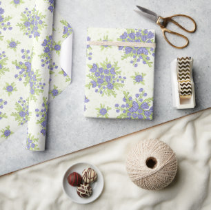 Frühlingsblumen Flieder Lila Blumen Geschenkpapier