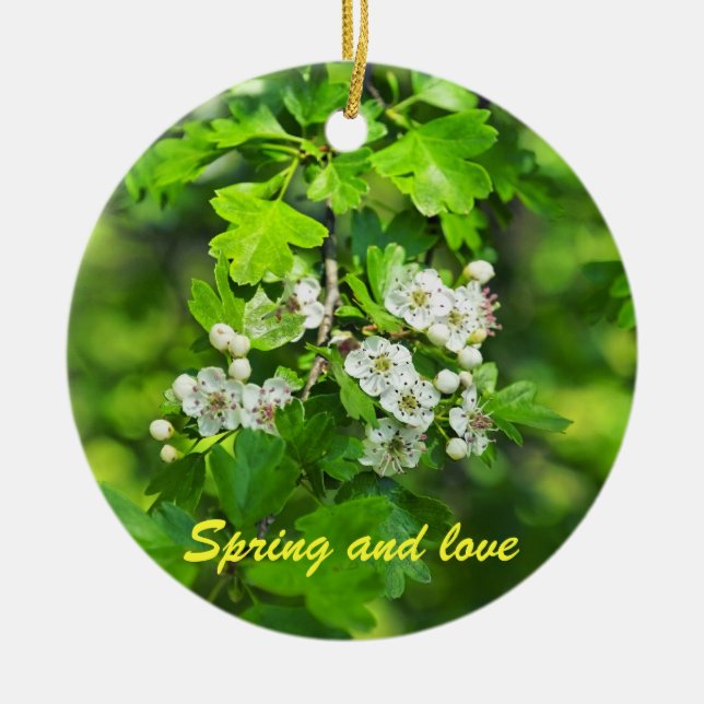 Frühlingsblumen, Frühling und Liebe Keramikornament (Vorne)