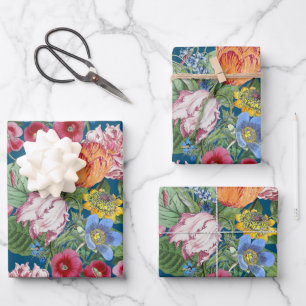Frühlingsblumen Garten Geschenkpapier Set