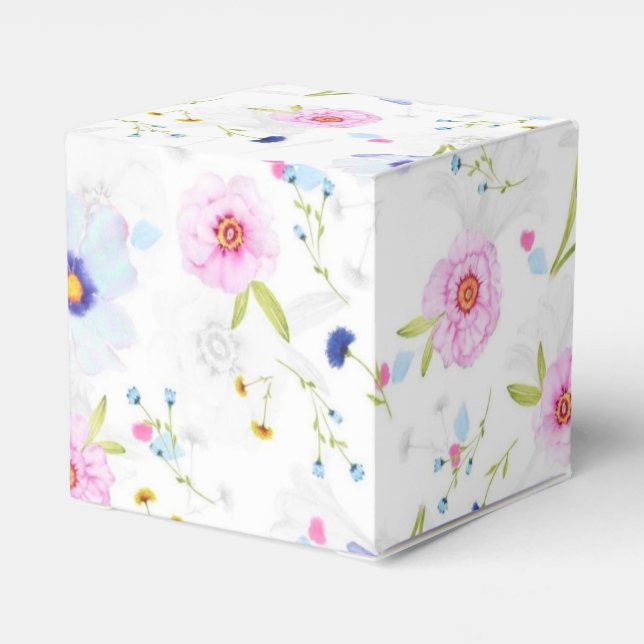 Frühlingsblumen Gefälligkeitsbox Geschenkschachtel (Rückseite)