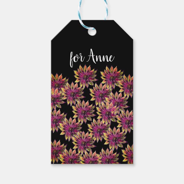 Frühlingsblumen Geschenkanhänger (Vorderseite)
