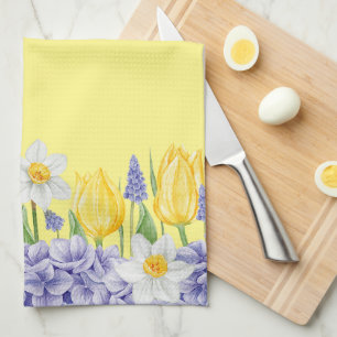Frühlingsblumen geschirrtuch