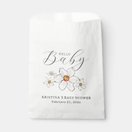 Frühlingsblumen Hallo Baby Dusche Geschenktütchen
