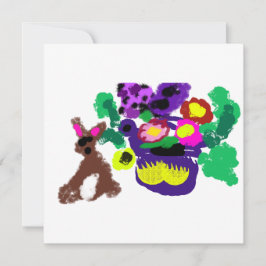 Frühlingsblumen Hase Freude