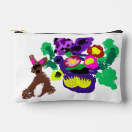 Frühlingsblumen Hasenfreude Zubehörtasche