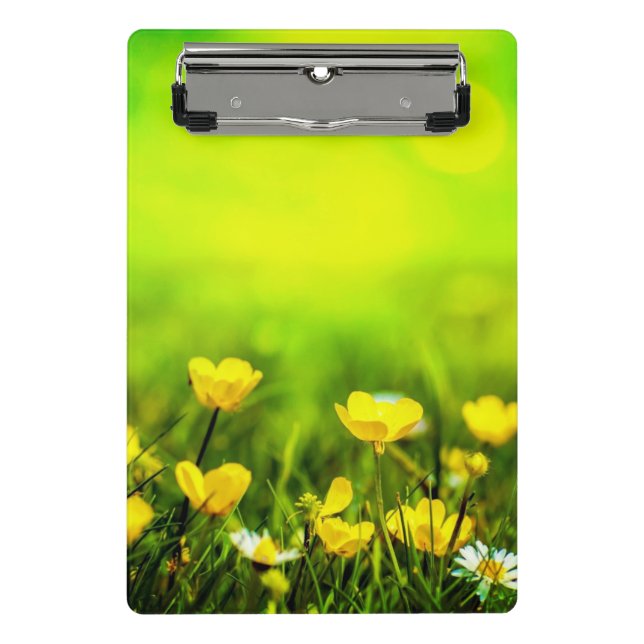 Frühlingsblumen Hintergrund Mini Klemmbrett (Vorderseite)