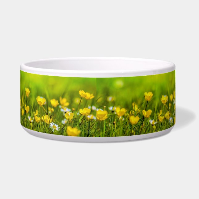 Frühlingsblumen Hintergrund Napf (Vorderseite)