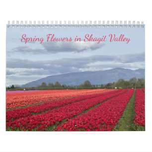 Frühlingsblumen im Skagit Valley, Washington State Kalender