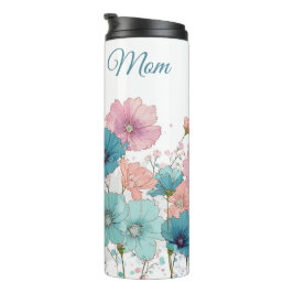 Frühlingsblumen im Vintage-Stil für Mama Thermosbecher