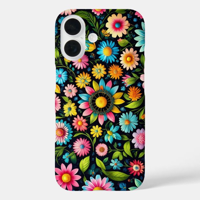 Frühlingsblumen iPhone 16 Hülle (Rückseite)