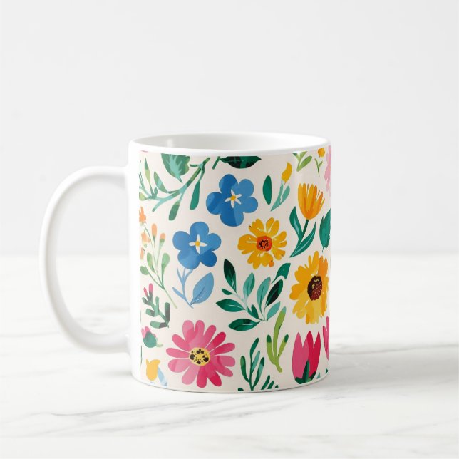 Frühlingsblumen Kaffeetasse (Links)