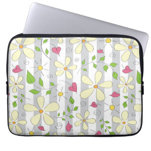 Frühlingsblumen Kamillenblüte, blühende Happy Dood Laptopschutzhülle