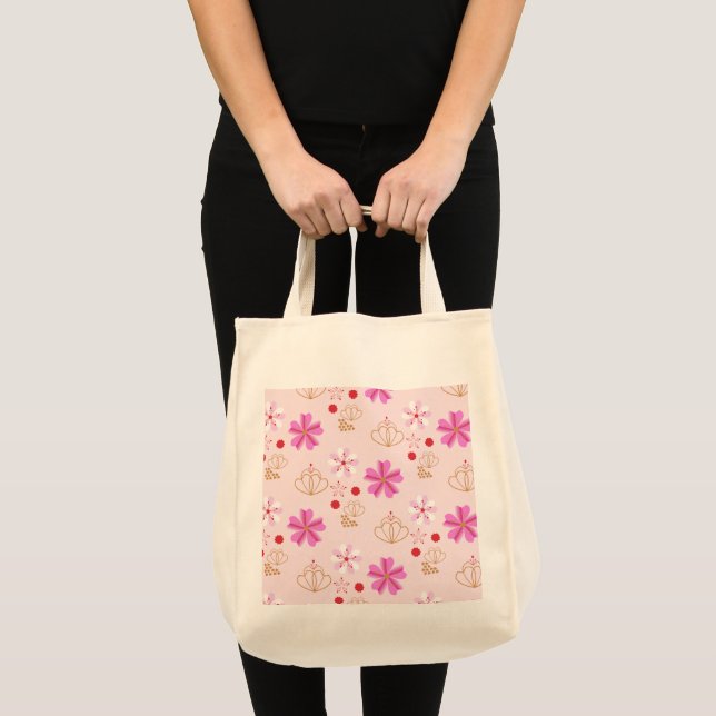 Frühlingsblumen Kirschblossom Pink Blush Tragetasche (Vorderseite (Produkt))