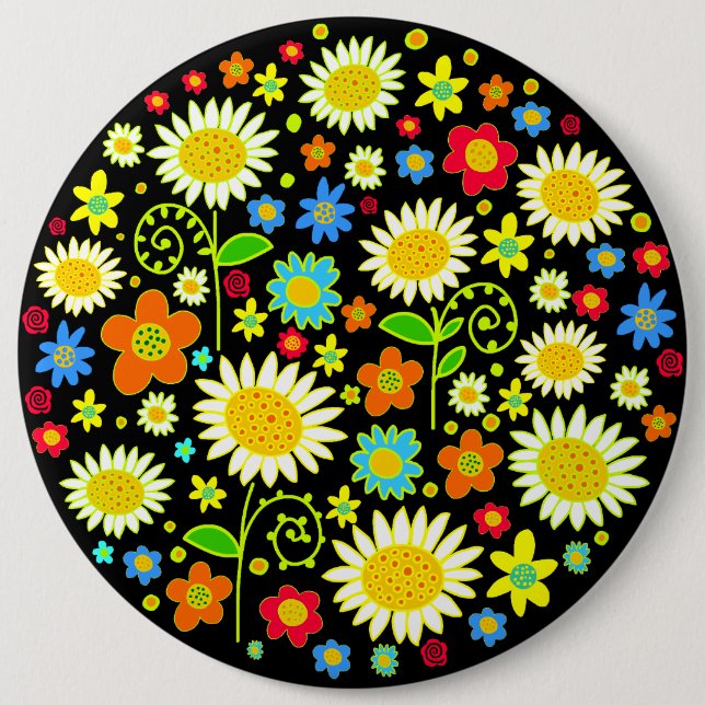 Frühlingsblumen - Kolossal Button (Vorderseite)