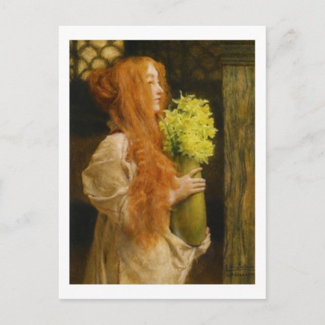 Frühlingsblumen - Lawrence Alma-Tadema Postkarte (Vorderseite)