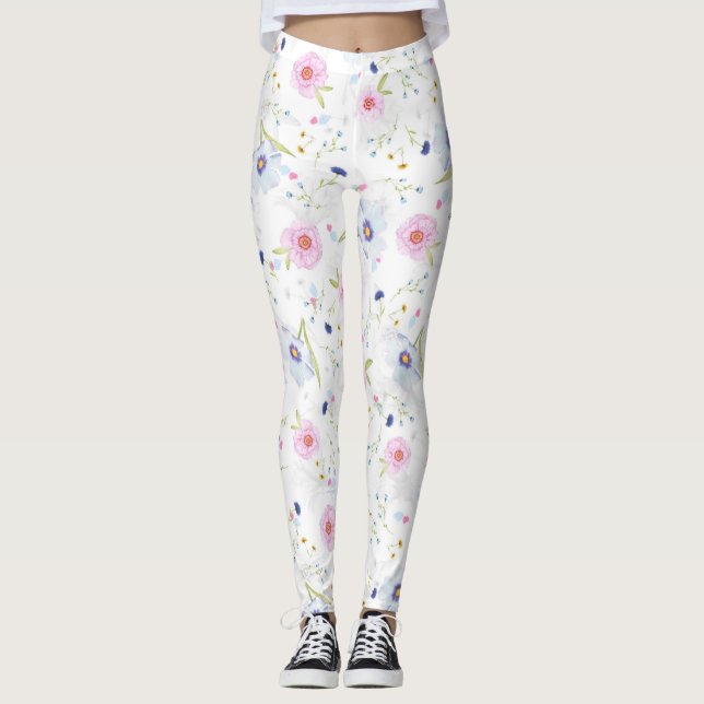Frühlingsblumen Leggings (Vorderseite)