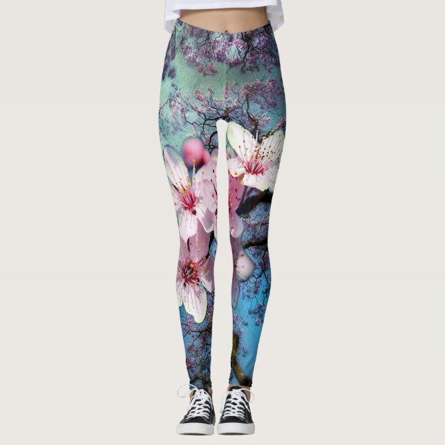 Frühlingsblumen Leggings (Vorderseite)