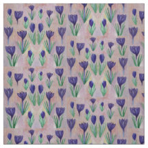 Frühlingsblumen, Lila Crocus Illustration