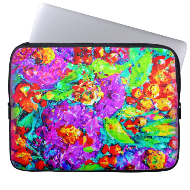 Frühlingsblumen Malerei. Jetzt kaufen Laptopschutzhülle (Vorderseite)