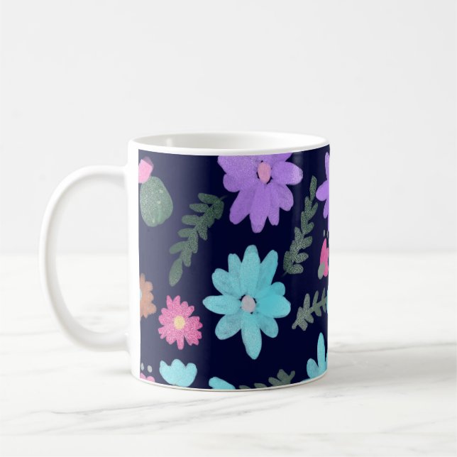 Frühlingsblumen-Mama  Kaffeetasse (Links)