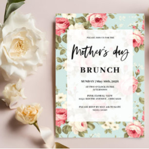 Frühlingsblumen-Muttertags-Brunch  Einladung