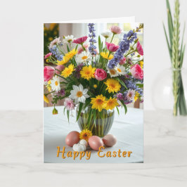 Frühlingsblumen-Osterkarte Feiertagskarte