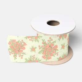 Frühlingsblumen Peachy Orange 2024 Blumenstrauß Satinband