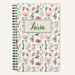 Frühlingsblumen | Personalisierte Spirale Notizbuch