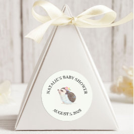 Frühlingsblumen Pink Butterfly Baby Dusche Classic Runder Aufkleber