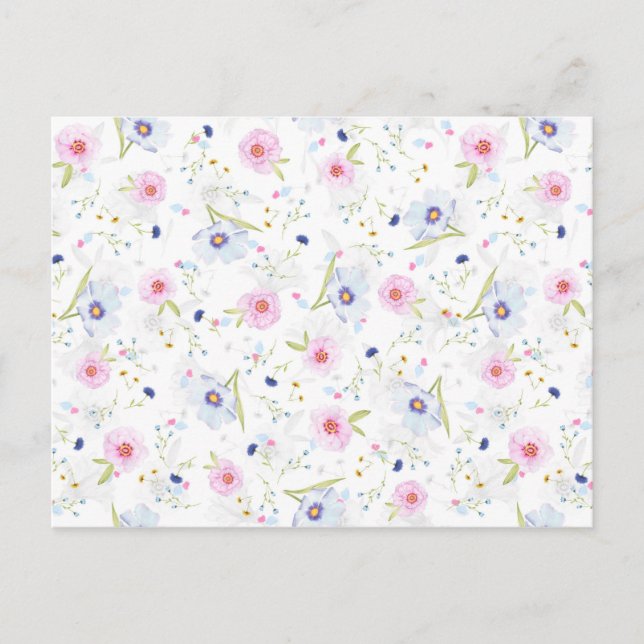 Frühlingsblumen Postkarte (Vorderseite)