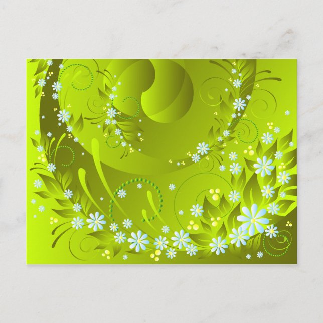 Frühlingsblumen Postkarte (Vorderseite)