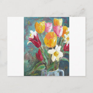 Frühlingsblumen Postkarte