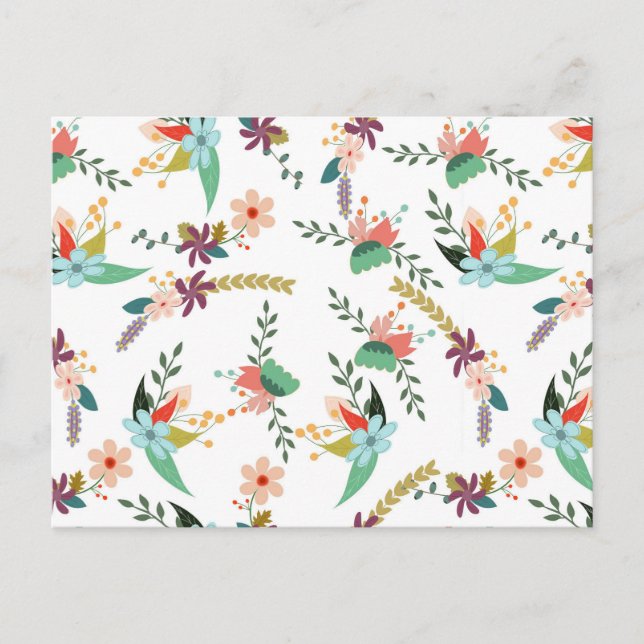 Frühlingsblumen Postkarte (Vorderseite)