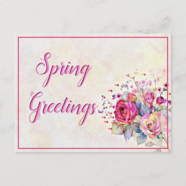 Frühlingsblumen Postkarte (Vorderseite)