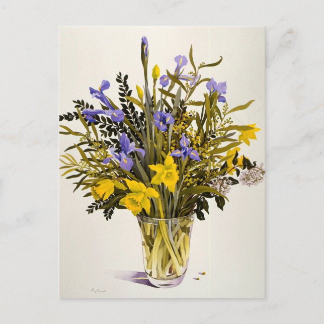 Frühlingsblumen Postkarte (Vorderseite)