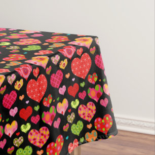 Frühlingsblumen Regenbogen Liebe Herz Tischdecke