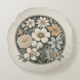 Frühlingsblumen Rundes Kissen