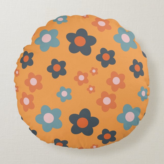 Frühlingsblumen Rundes Kissen (Vorderseite)