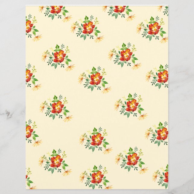 Frühlingsblumen-Schrappenpapier (Vorderseite)